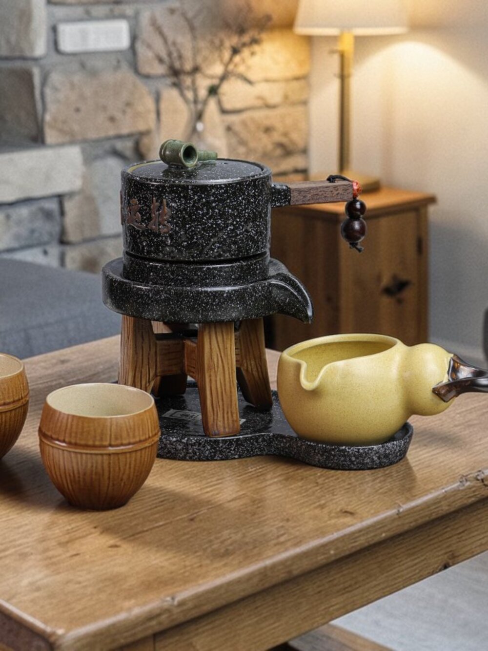 Stone Mill Chinese Ceramic Kung Fu Tea Set